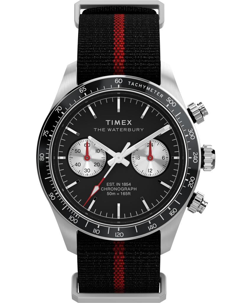 TIMEX Waterbury Heritage Watch Quartz 5 ATM Water Resistant Mineral Glass Black Dial TW2Y38900 Men's