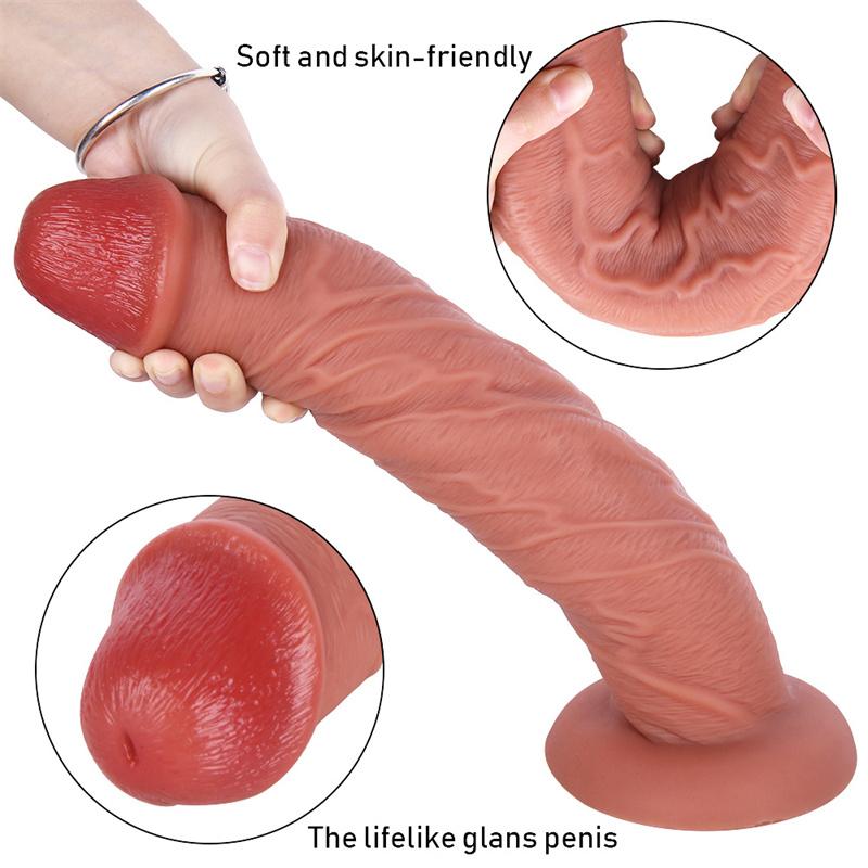 Women's Bedroom Real Feeling Liquid Silicone Simulation Dildo Egg-free Silicone Adult Products