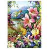 5D DIY Flower Leaves Pattern Diamond Art Vibrant Color Colorful Resin Adult Kids Rhinestones Painting Home