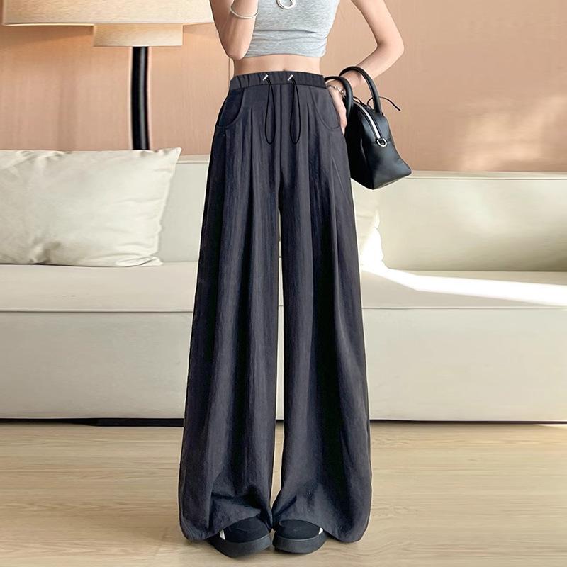 2026 Summer Ice Cool Maternity Wide-Leg Pants – Casual Petite Milk Puff Yamamoto Trousers 2XL