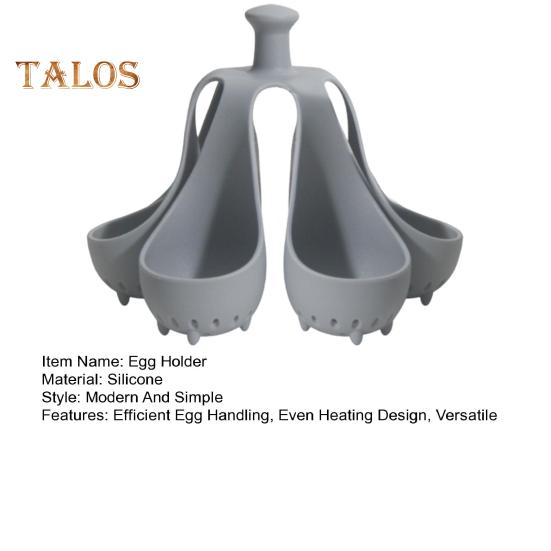 Suporte de Silicone para Cozinhar Ovos Livre de BPA Porta-Ovos para Cozinhar Aquecimento Uniforme Escorredor Secador Cesto para Cozinhar Ovos Capacidade para 4/6 Ovos Utensílio de Cozinha para Cozinhar Ovos