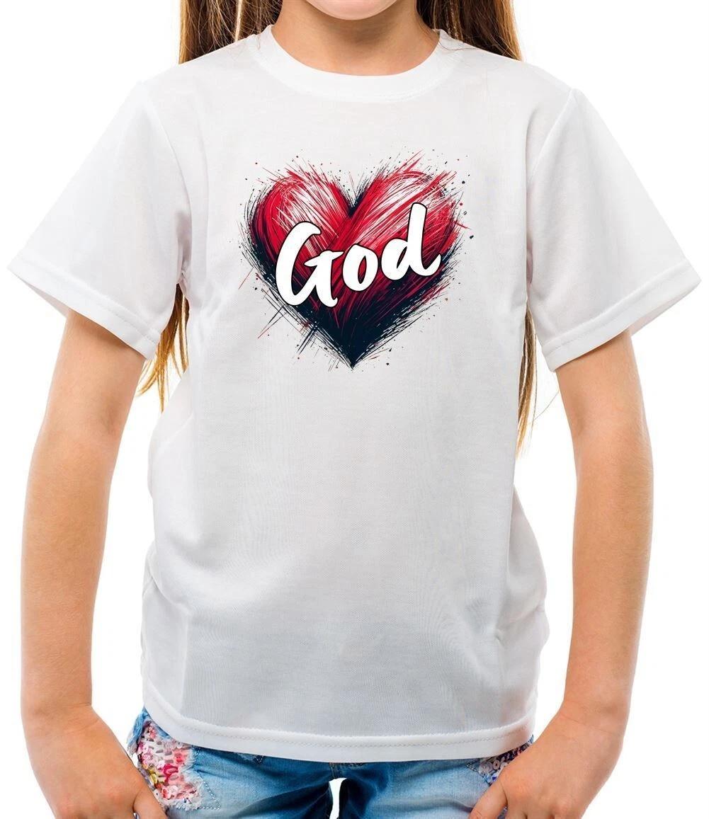 Love Heart God - T-Shirt - Prayer Church Love God Jesus Religion Father 150