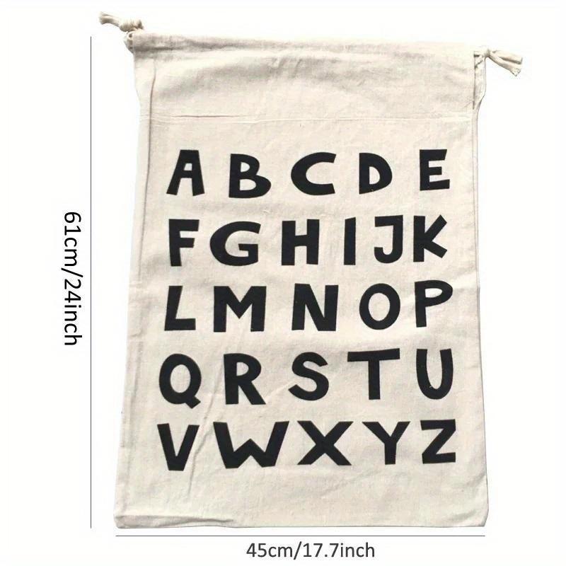 

Большой хлопково-льняной мешок для белья, мешок для хранения игрушек, ткань с принтом, мешок-дафл на шнурке, органайзеры для грязной одежды