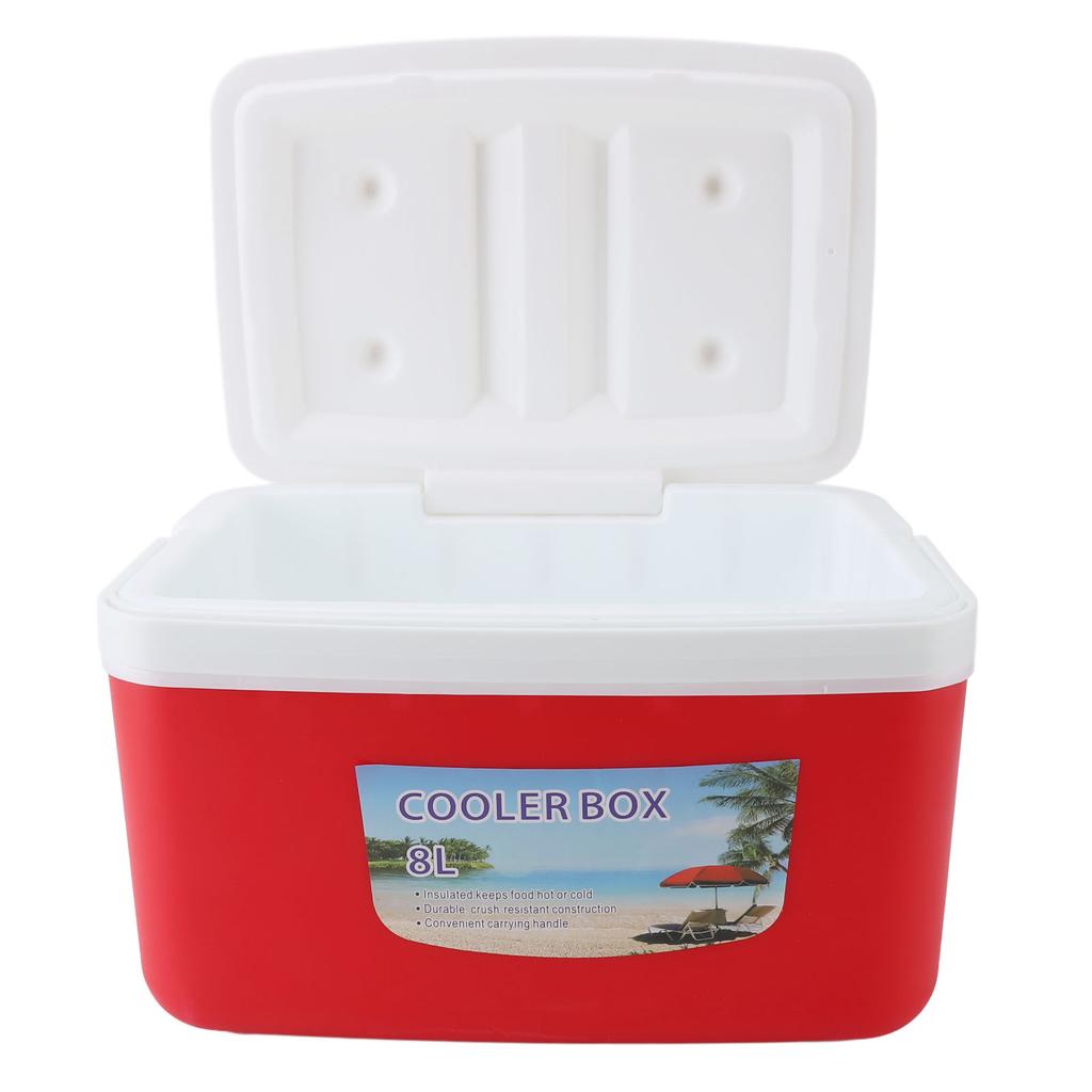 8L Isolierte Tragbare Kühlbox Effiziente Warm-Kalt-Isolierung Tragbare Harte Kühlbox Eisbox für Camping Picknick