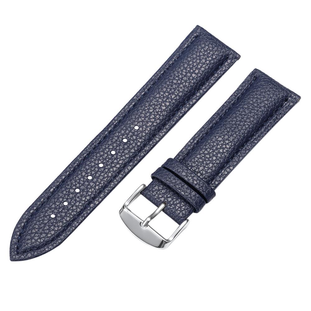 Universal Leather Watch Band 12mm 14mm 16mm 18mm 20mm 22mm Watch Straps Women & Men Thin Smooth Bracelets Soft Comfortable Belt