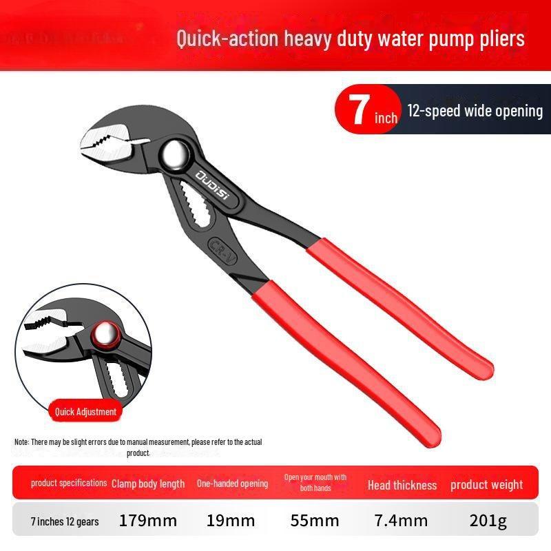 Otis Fish Mouth Pipe Pliers with Fast Adjustment and Ergonomic Handles - Available in 7\ and 10\ Sizes