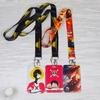 Anime Cartoon Credential Holder Keychains Neck Lanyard For Pass Card Anime Credit Card Holder Keychain Straps