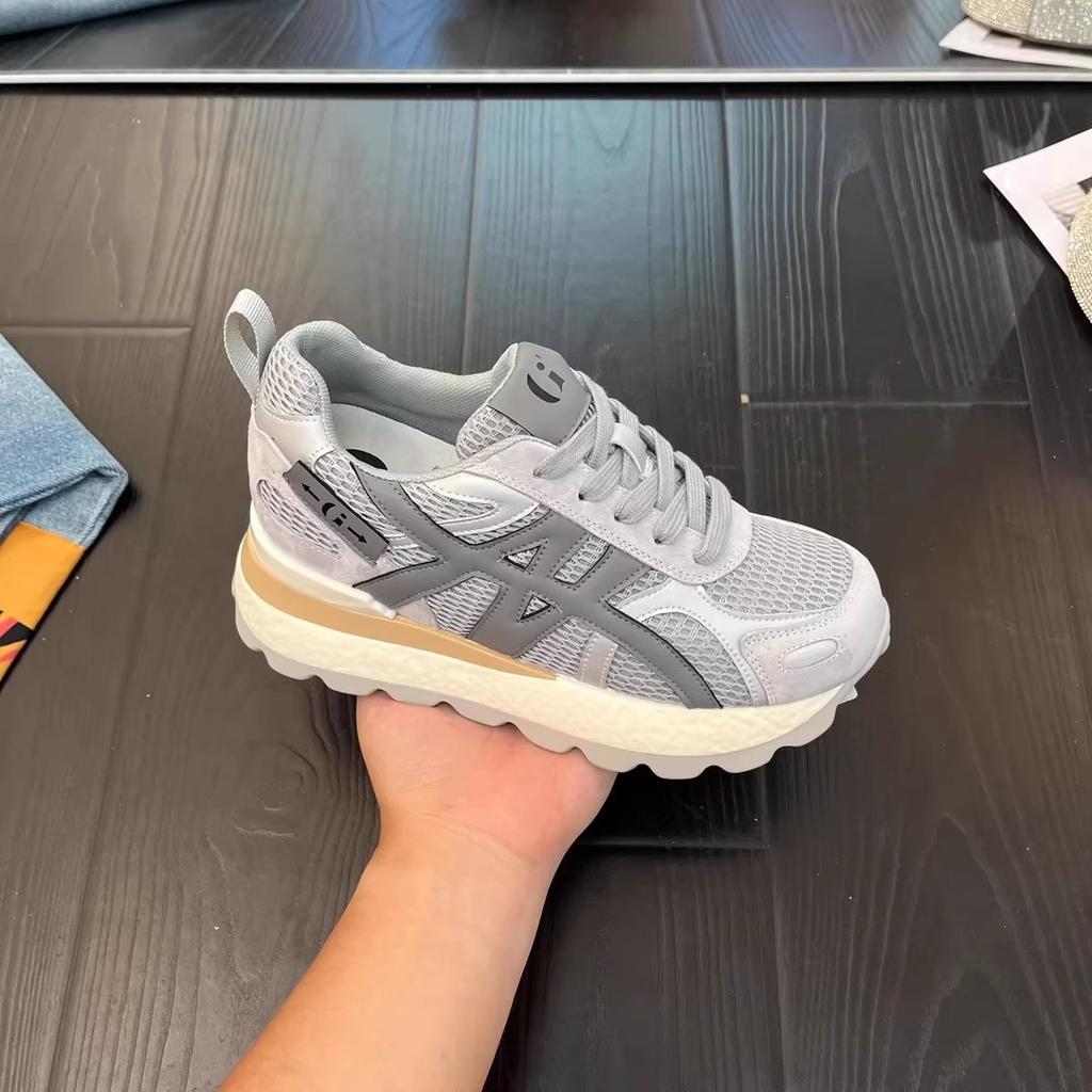 Inner height increase 8cm German training shoes women's 2025 spring and autumn thick-soled versatile mesh Forrest Gump shoes casual sports shoes wome