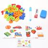Children's Magnetic Drawing Board with Colorful Puzzle, Number & Letter Stickers - Preschool Creative Easel