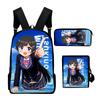 Popular VTuber Tsukino Mito Anime 3D Print 3pcs/Set pupil School Bags Laptop Daypack Backpack Inclined shoulder bag Pencil Case