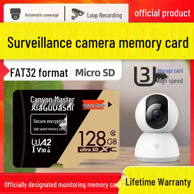 High-Speed 128GB Dashcam & Surveillance SD Card