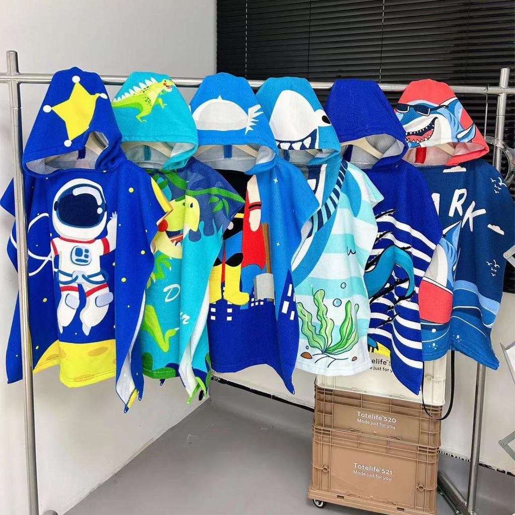 Adorable Cartoon Baby Bath Poncho - Soft, Skin-Friendly, Non-Shedding, Quick-Dry, Absorbent Towel