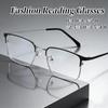 Metal Frame Reading Glasses for Men Women Trendy Square Half Frame Far Sight Eyeglasses Unisex Vintage High Quality Eyewear
