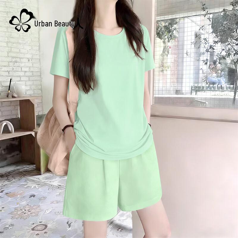 Women s Ice Silk Short Sleeve Sportswear Set M