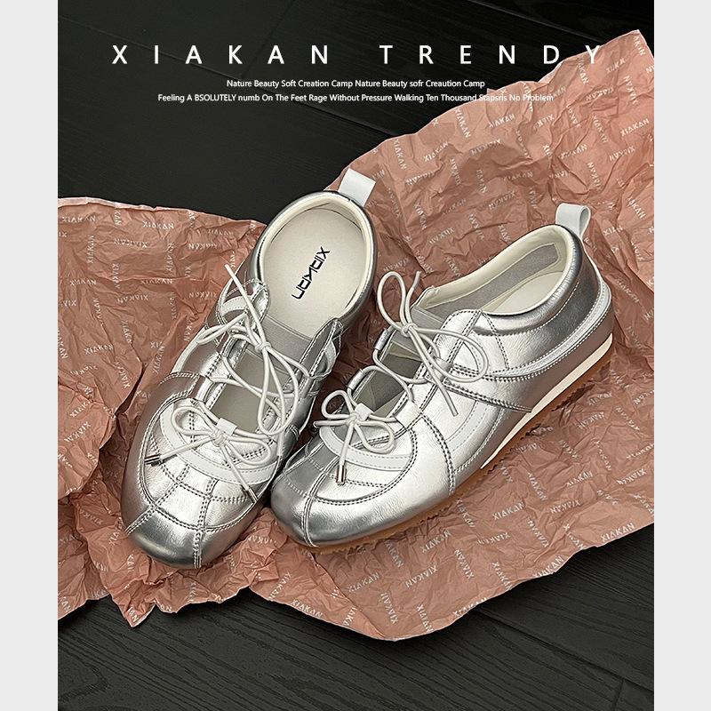 Inner height increase 5cm German training shoes women's 2025 new Korean version of ballet Mary Jane shoes lazy single shoes versatile Forrest Gump sh