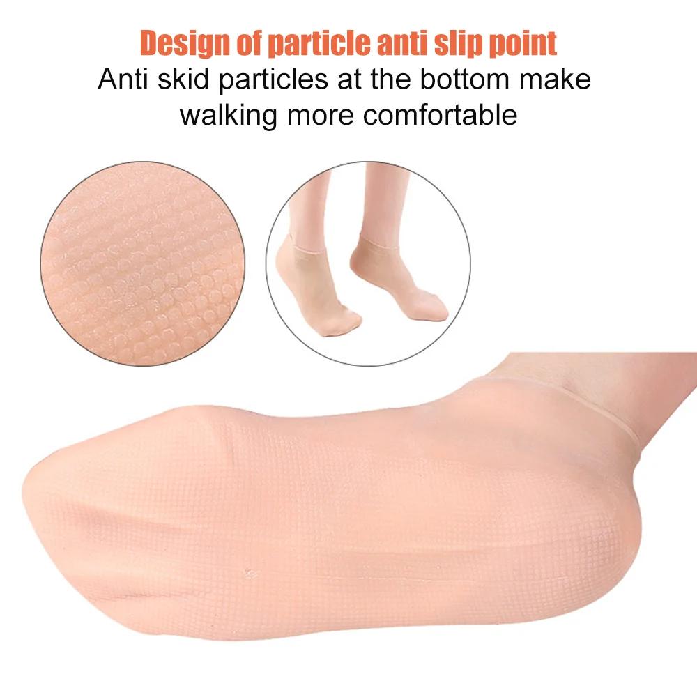 Silicone Feet Care Socks Full Length Moisturizing Gel Heel Socks Remove Cracked Cutin Non Slip Foot Skin Care Protector