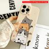 2DFlat Cute Stacked Kittens Phone Case All Inclusive Film Hard iPhone Case, Compatible with iPhone 18 Pro Max 17 16 15 14 13 12 11