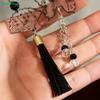 Vintage Oriental Style Phone Straps – Calligraphy Pattern Charms with Beads & Tassels for Daily Accessory