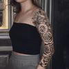 Manica Lunga Completa Impermeabile Tatuaggio Temporaneo Adesivo Orologio Fiore di Rosa Colomba Uccello Totem Finto Tatoo Body Art Uomini Donne Gamba