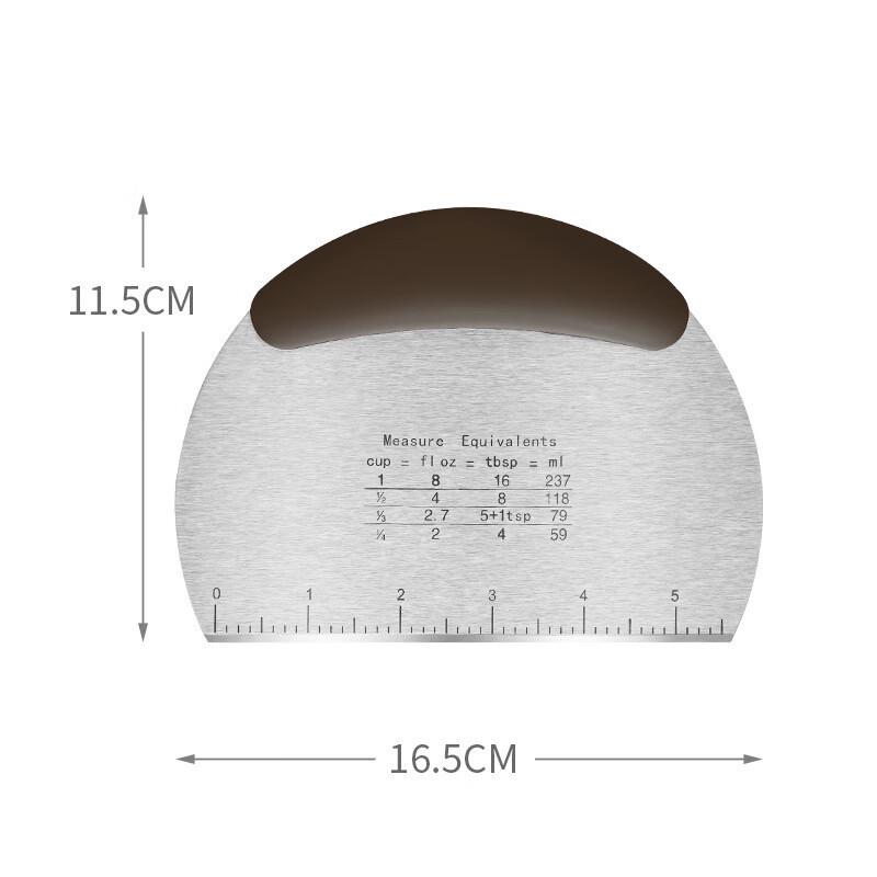 Stainless Steel Dough Scraper & Cutter with Scale