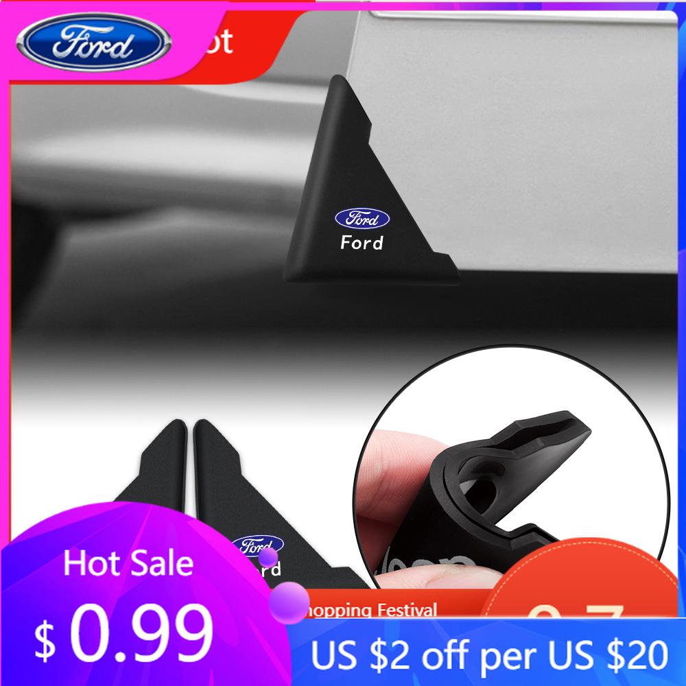 Car Sticker Hot For Ford 2Pc Car Door Corner Cover Bumper Crash Scratch Protector Sticker For Ford Ranger Focus Kuga Mustang S-M