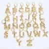 Übertriebene Kupfer Zirkonia Inlay Alphabet Ohrringe