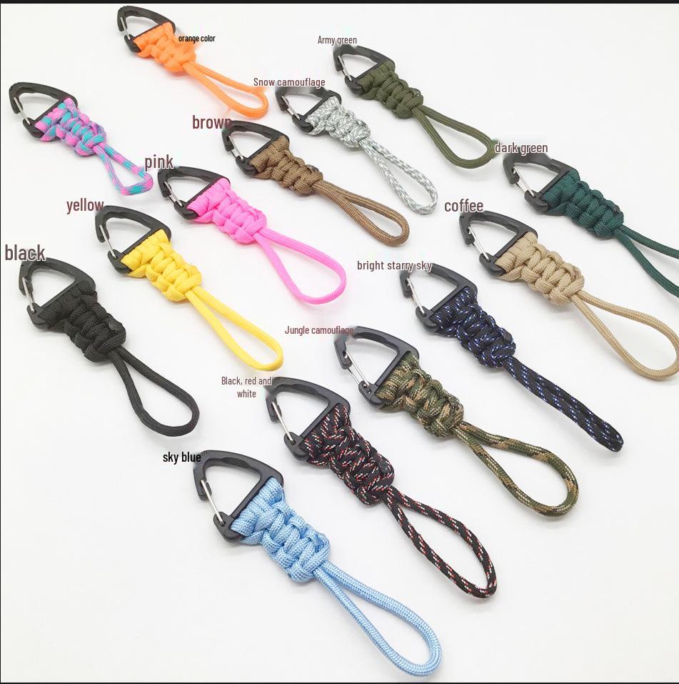 Hand-woven Quick Release Triangle Buckle Lanyard for Keys and Flashlights - Anti-drop, Anti-lost Multi-functional Rope