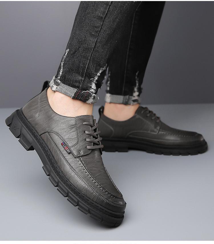 Мода Весна Осень Новые Дизайнерские Туфли на Платформе для Мужчин Мода Бизнес Низкие — фото 7