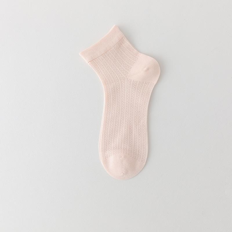 Women's Ultra-Thin Mulberry Silk Ankle Socks - Breathable, Mesh, Ballet Style, Summer Mid-Calf Length