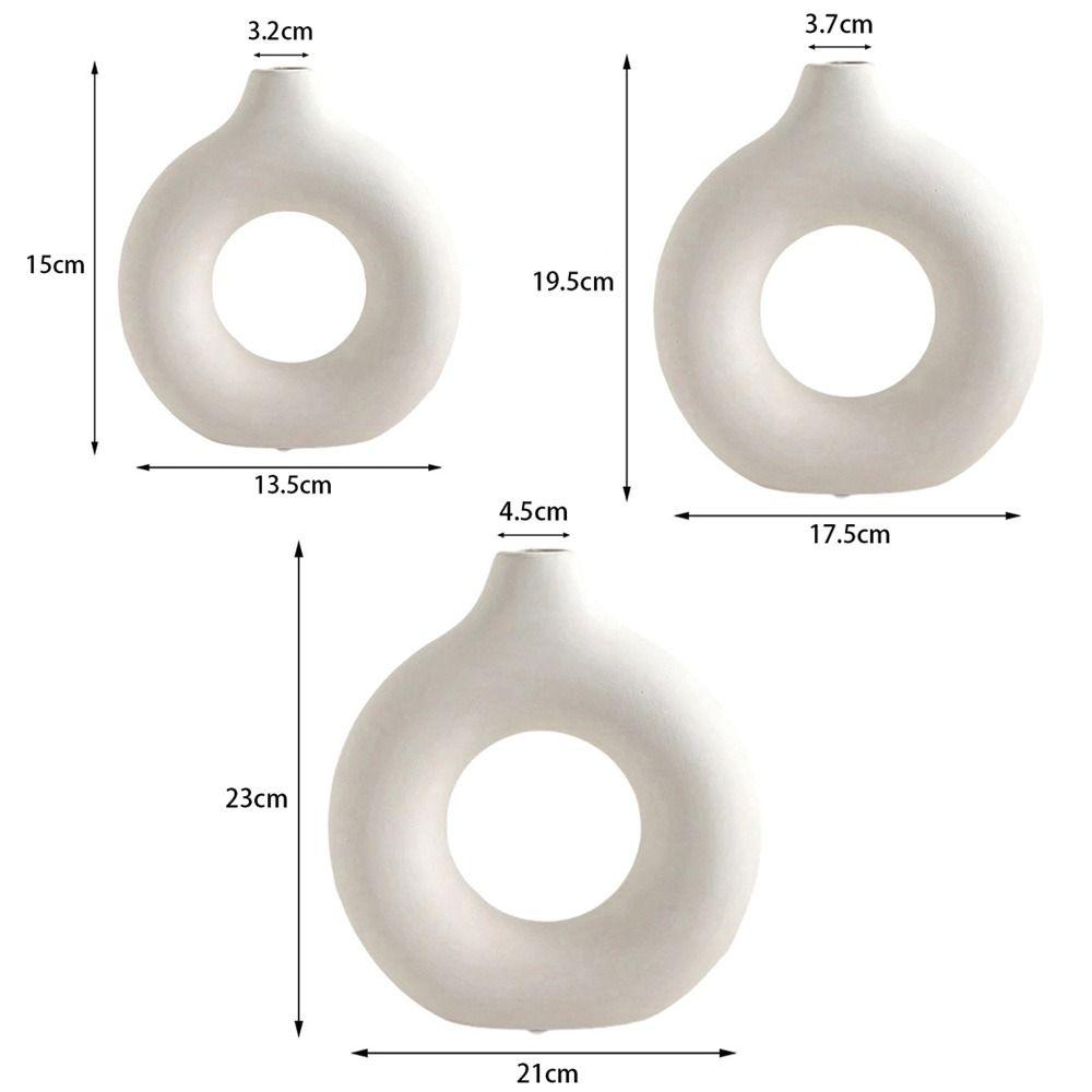 1Pcs Imitation Ceramic Plastic Vase Nordic Style Flower Pot Home Decorations Ornaments  Living Room
