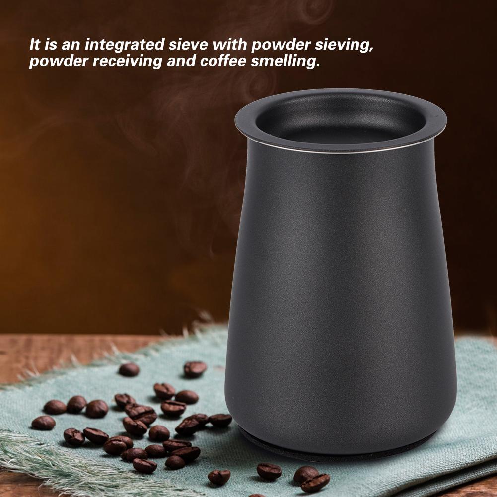 Stainless Steel Coffee Powder Sieve Sieving Filter Cup Coffee Making Tool AccessoriesBlack