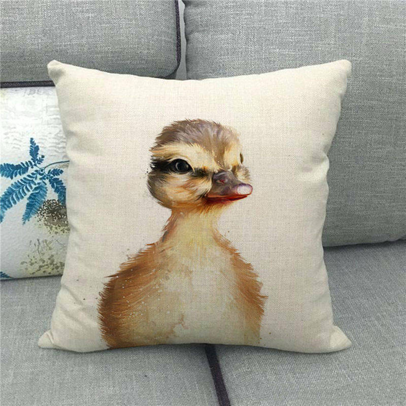 Cute Tiger Wild Animal Fierce Beast Digital Printing Short Plush Pillow Covers For Car Sofa Office Cushion Cover Home Goods