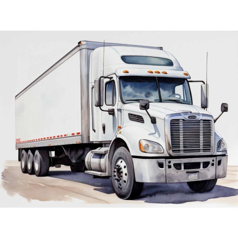 Watercolor Vehicle Car Semi Truck Anime Abstract Poster Canvas Painting Wall Art Pictures for Children's Room Home Decor