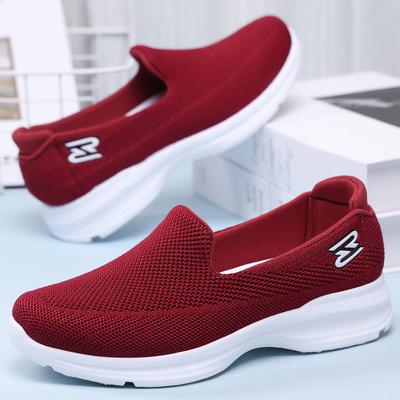 Shoes Women's 2025 Summer New Cloth Shoes Single Shoes Light Mouth Casual Shoes Middle-aged and Elderly Solid Color Mother Shoes