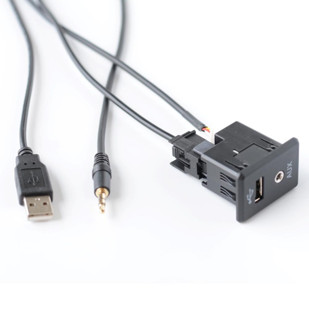 AUX Audio Socket with USB Cable for Nissan 280234BA0B 2013 2019 Quick Use