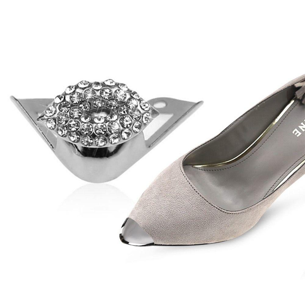 3 Paar Modische Metallmaterial Reparaturzubehör Schuhspitzenschutz Schuhclips Charmschnalle High Heel Schuhe Dekoration