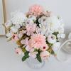 1/4pcs Artificial Flower Tea Buds Hydrangea Home Vase Table Outdoor Garden Wreath Wedding Bridal Bouquet Festival Diy Gift Decor
