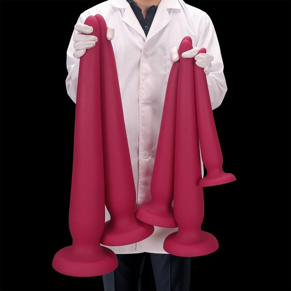 Large Silicone Anal Plug Set, Extra Long Deep Anal Trainer for Beginners to Advanced, Body Safe Sex Toys for Men Women Couples Play
