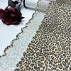 Leopard Printed Net Embroidered Lace, 1m X 19cm, Non-stretch Embroidery Lace Trim for Lingerie, Bra, Underwear, Dress, Garment, Sewing & Crafting