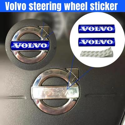 Für XC60 S60L S60 S40 C30 XC90 S80L Frontgrill Emblem Abzeichen Heckklappen-Emblem Aufkleber Lenkradaufkleber Zubehör