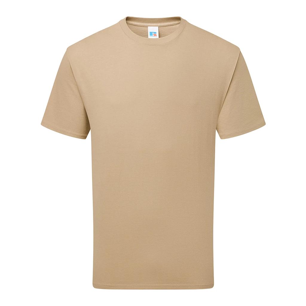 Russell Camiseta masculina clássica de algodão penteado pesado