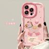 Applicable To Apple 16 Mobile Phone Case iPhone14promax Polka Dot Pony Sticker Lanyard 15 Silicone 13 Cute 12