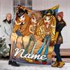 Personalized Custom Name Blanket - Bratz Print Design,Blanket for Sofa,Bed,Travel,Camping - Soft and Warm, Great Gift