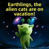 Green Alien Cat Special Effects Plush Doll Cat Doll Cat Pendant Ragdoll Funny Creative Variable Styling