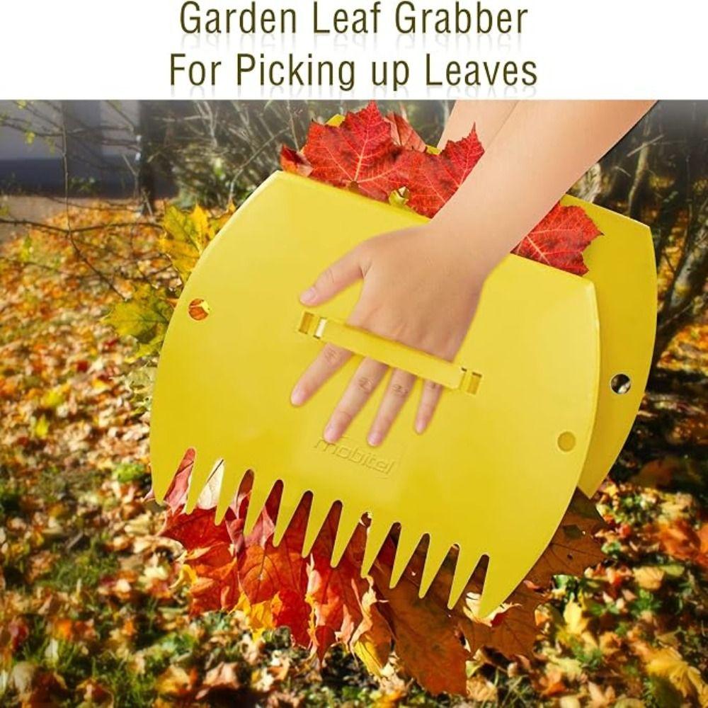 Hand Held Leaf Scoops Hand Rakes Portable Lightweight Leaf Rake Plastic Adjustable Handle Outdoor Leaf Trap Garden Hand Tools