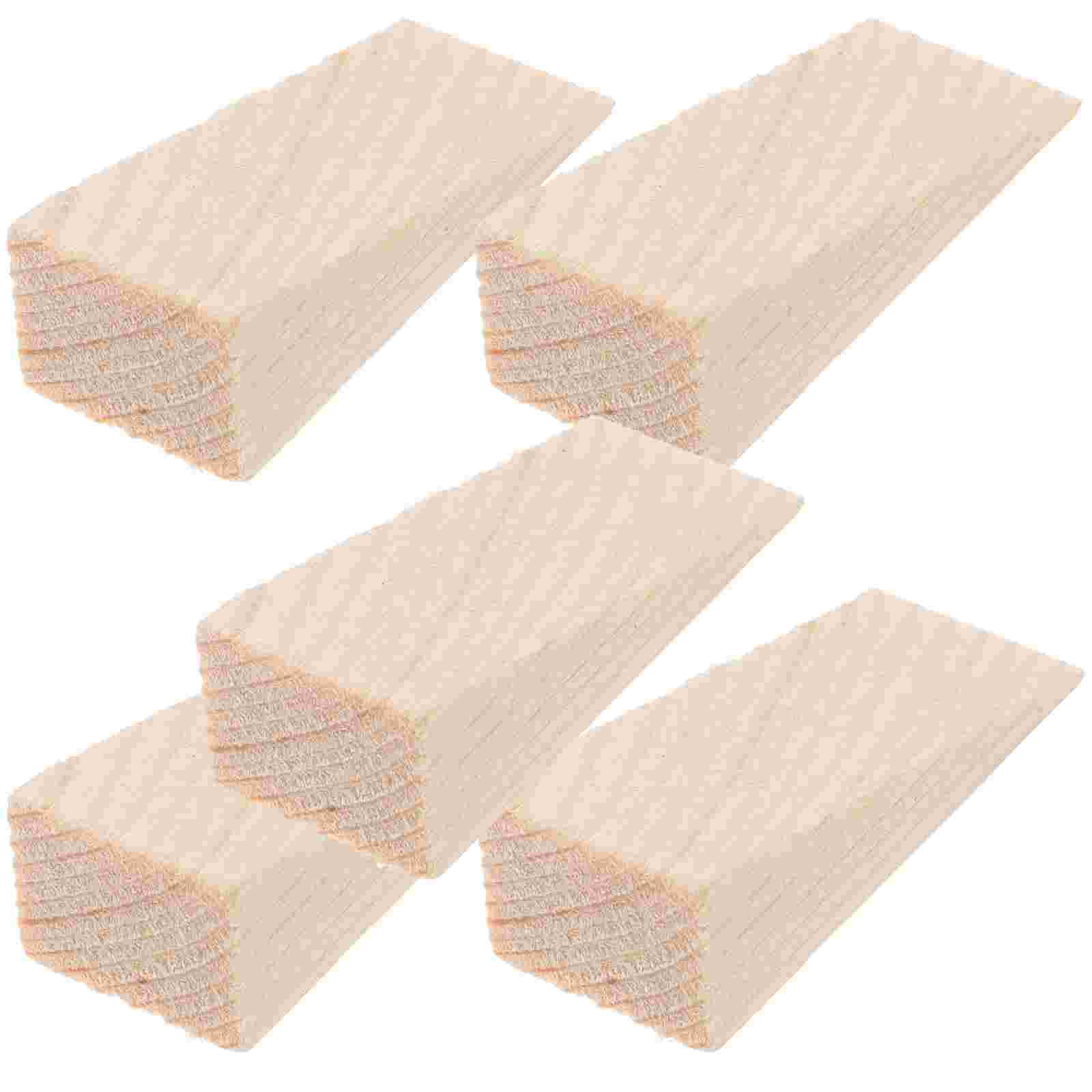 

3pcs Sturdy Wooden Door Stopper Wedge Heavy Duty Finger Protector Door Holder Non Slip Home Office Pet Baby Safety Door Wedge бежевый