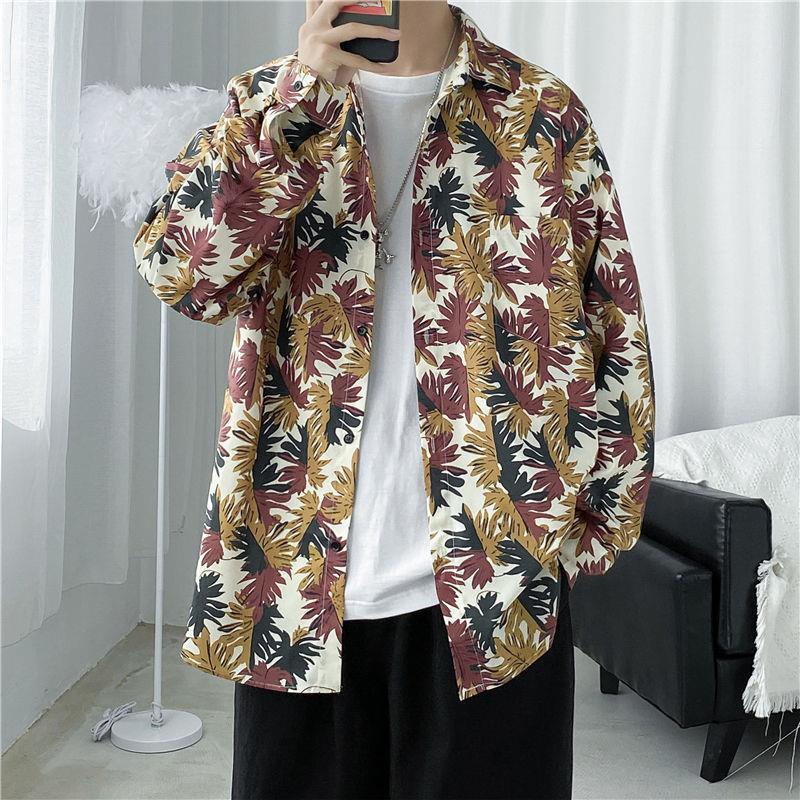 

Men s Summer Long Sve Casual Irt Hong Kong Sle Loose Design Trendy Print Moisture Ng Polyester Fiber Inner Wear 3XL хакі