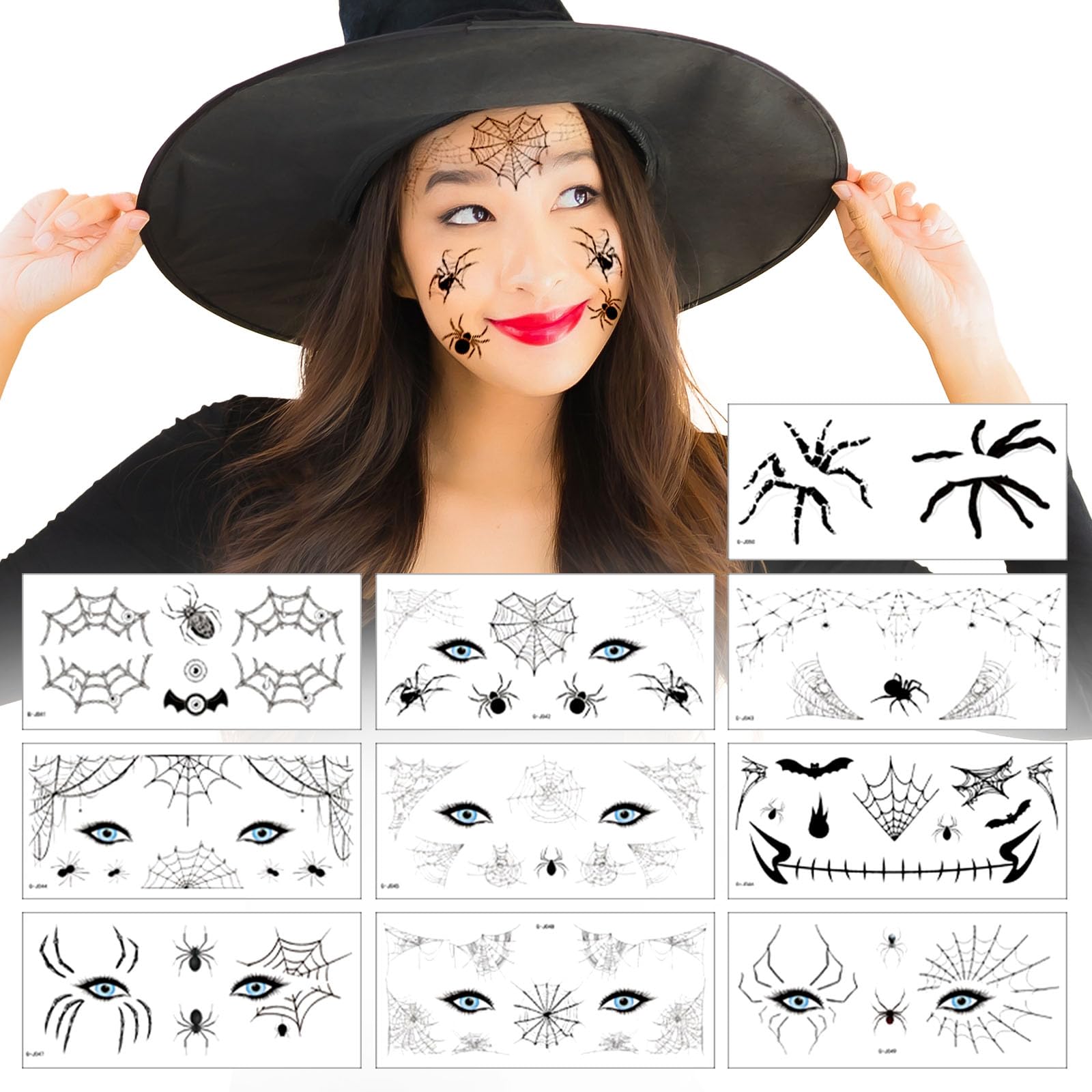 

Halloween Tattoo 10 Face Scar Easy to For Cultural School Festivals to Paste on Face [LEISURE CLUB] Stickers, Pieces, Stickers, Waterproof, Remove,