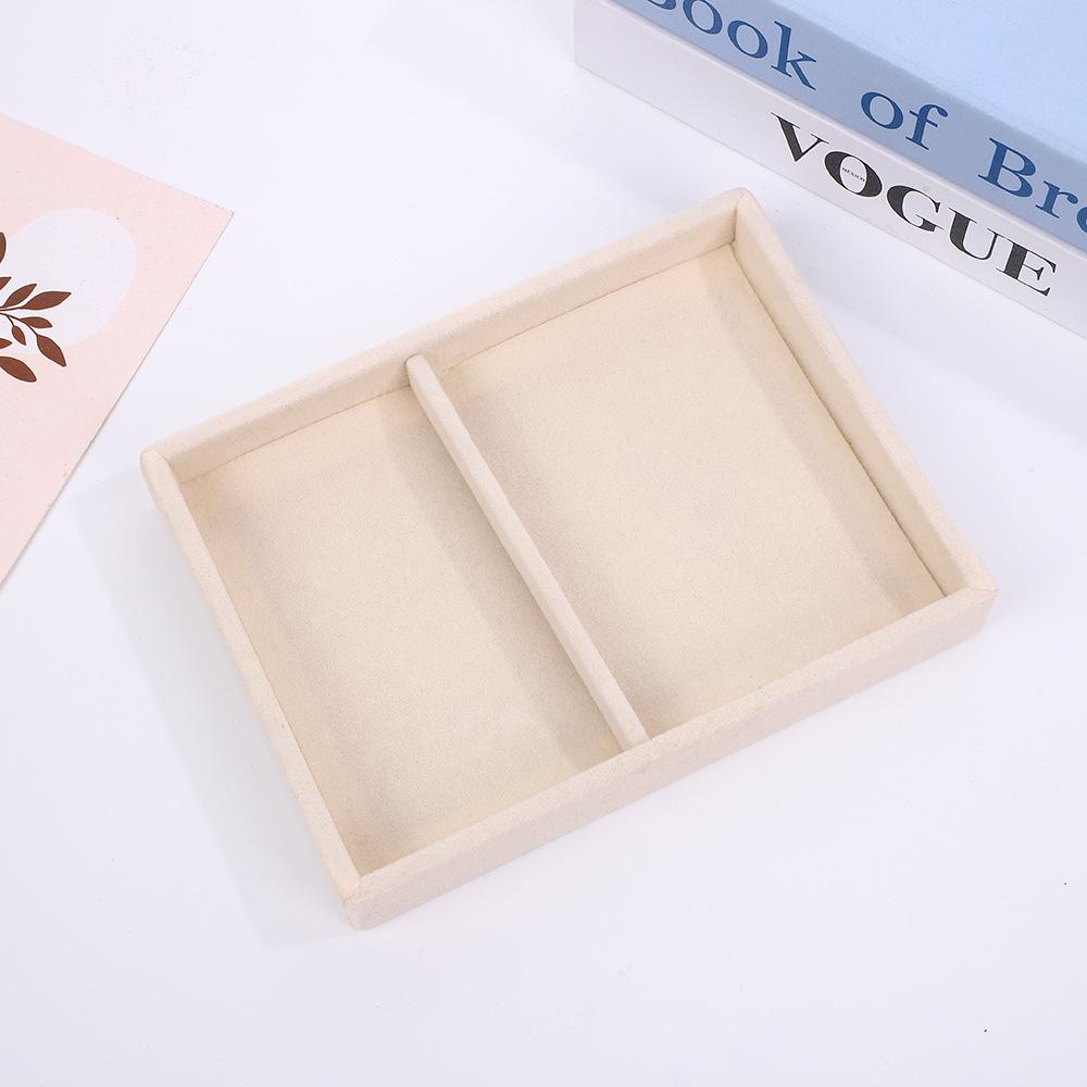 Velvet Jewelry Box – Ring and Earring Tray with Bracelet Compartment