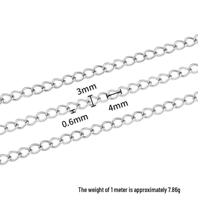 Handmade DIY Titanium Steel Adjustable Extension Chain for Jewelry and Clothing